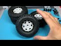 how to assemble and mount the wheels u0026 tires onto the 3racing rc ex real crawler chassis kit bag 7