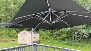 Adjustable Purple Leaf umbrella gives so much shade! #purpleleaf #umbrella #patioumbrella