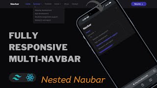 Multi Navbar / Nested nav Using Reactjs and Tailwind CSS