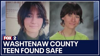Washtenaw County teen found safe