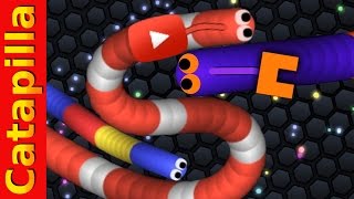 Slither.io Gameplay Lucky Snake Epic funny moments.