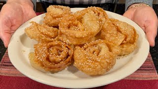 A Sweet Crunchy Dessert - Traditional Algerian Sweets  مقرقشات الوردة