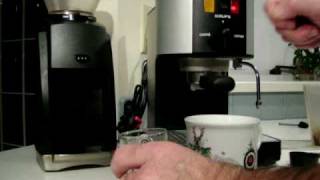 espresso coffee and latte making with a Krups 964