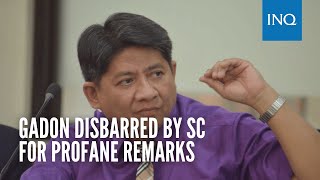 Larry Gadon disbarred by SC for profane remarks