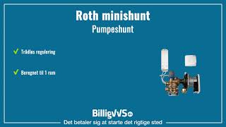 Roth minishunt til 1 rum med trådløs regulering | EAN: 5702000108780