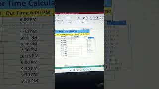 Employee Overtime Calculation Tricks Excel Advanced Tricks and tips #trending #shorts #viral #short