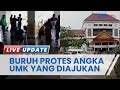 Aksi Unjuk Rasa Buruh di Depan Kantor Pemko Batam, Tuntut Kenaikan Upah 13 Persen pada 2023