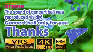 3D🎧Ocarina aroma-Thanks-Healing Sound-4K Relaxing Video Virtual Reality and 24bit 96khz Sound