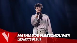 Christophe - 'Les mots bleus' ● Mathias De Vleeschouwer| Lives | The Voice Belgique Saison 9