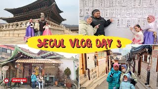 Korea Vlog | Day 3 -Anak² happy dapat pakai Hanbok dan kami ke lokasi True Beauty.