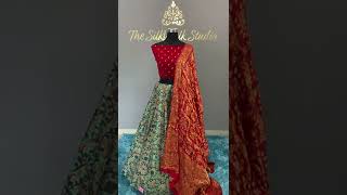 MANDAARA - Kalamkari \u0026 Bandhini Fusion Lehenga Set