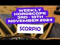 Scorpio Horoscope Weekly Astrology 4th - 10th November 2024 #weeklyastrology #shorts