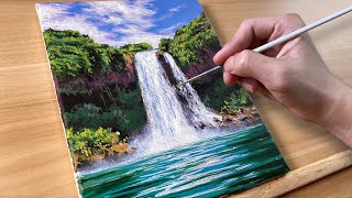 How to Paint Waterfalls / Acrylic Painting / Correa Art