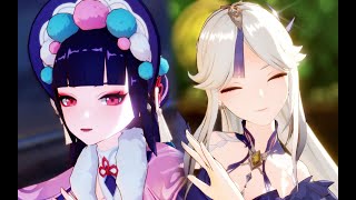 【Genshin Impact MMD／4K／60FPS】Yunjin \u0026 Ningguang【扬旗鸣鼓】