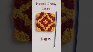 Diamond granny square granny square! 100 days of crochet granny square challenge! Day 15