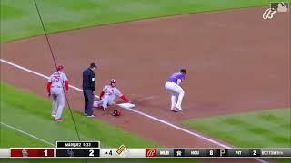 Alec Burleson HAMMERS a Speedy RBI Triple! | St. Louis Cardinals | 4/10/2023