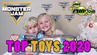 Monster Jam: TOP TOYS 2020 - Review & The Row Kids build a mud track in the garden.