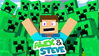 CREEPER TROUBLE - Alex and Steve Life (Minecraft Animation)