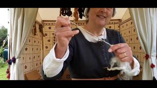 Medieval spinning demonstration