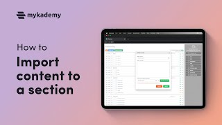 How to import course content to LMS | Mykademy
