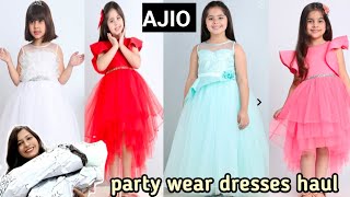 kids party wear frock and dresses review and haul from ajio /party wear gown dresses frock for girl/