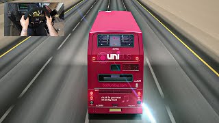 82,000HP Double Decker Bus (Over 1400 km/h) - Assetto Corsa | Thrustmaster Wheel Gameplay