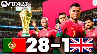 FIFA 23 - PORTUGAL 28-1 ENGLAND | FIFA WORLD CUP FINAL 2022 QATAR | FIFA 23 PC - FIFA 23 PS5