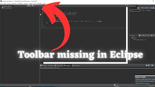 Fix Toolbar missing in Eclipse