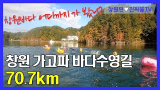 창원바다 어디까지 가 봤니? 70.7km의 바다수영길! 마창대교(가포)에서 시락까지 16개 구간 가고파 바다수영길 풀코스(가고파바수길 1-16구간 통합편)