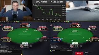 200 Hands — NL25 Zoom | Poker Play \u0026 Explain