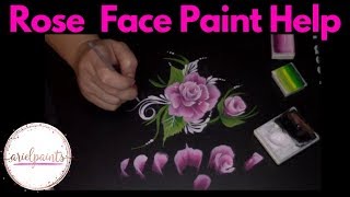 Rose Face Painting Help with SLOW Walkthrough & Tips ~ Arielpaints