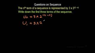 How to  write down the first three terms of the given sequence