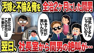 【2ch修羅場スレ】汚嫁と不倫＆俺を全治2ヶ月にした間男 翌日、社長室から間男の絶叫が【総集編】