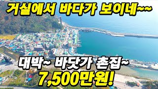 바닷가 촌집 7500만원~ 대박이네~ 거실에서 바다가 보인다~