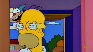 The Simpsons: Homer buys a Evil Krusty doll and then the doll attacks him #thesimpsons