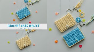 CROCHET CARD WALLET TUTORIAL | สอนถักกระเป๋าใส่บัตรโครเชท์ มีสายคล้องคอ แพทเทิร์นง่ายๆ สำหรับมือใหม่