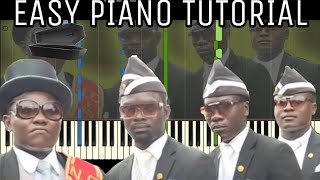 COFFIN DANCE (ASTRONOMIA)- EASY PIANO TUTORIAL | COVER BY PIX SERIES | VIRAL MEME SONG FUNERAL DANCE