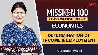 Class 12th | Economics- Determination of Income \u0026 Employment part 01 | Mission 100% Revision Series