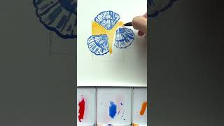 Complementary Colors look so good together!#watercolor #arttutorial #colortheory #watercolortutorial