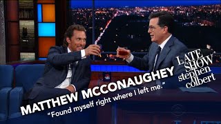 Matthew McConaughey And Stephen Drink Bourbon