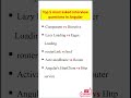 Common Asked Angular Interview Questions