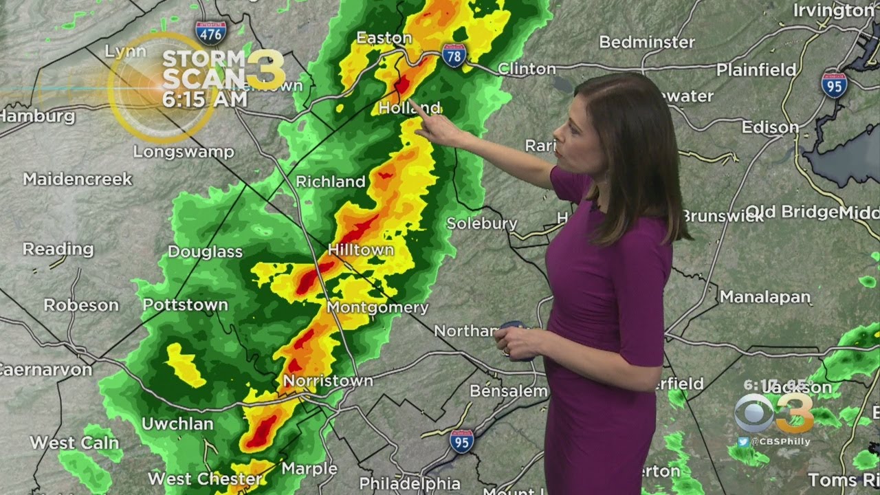 Weather Update: Line Of Gusty Showers This Morning - YouTube