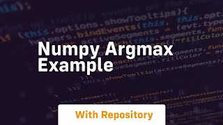 numpy argmax example