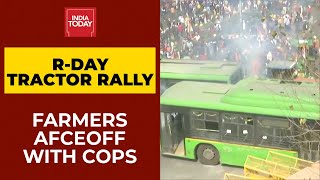 Farmers' Tractor Rally: Police Use Tear Gas, Lathis After Violence; Situation Tense At Delhi's ITO