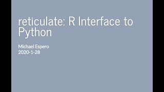 reticulate: R Interface to Python