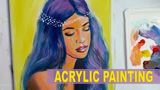 Portrait Painting/ Acrylic Painting | How To Paint (Step by Step)