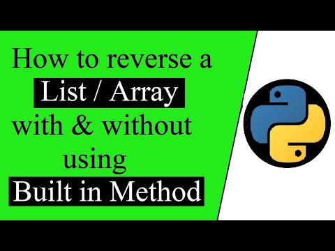 How to reverse a list/array with and without using built in method in Python python programming