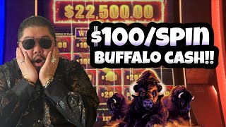 $100/spin!! High limit Buffalo Cash!! Massive $20,000 Buffalo!! 🦬 🦬My largest Buffalo handpay ever!!