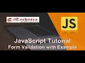 24. JavaScript Tutorial | Form Validation in JavaScript with Example