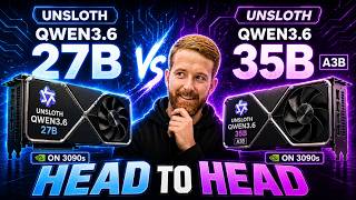 Qwen3.6 27B vs 35B Unsloth on RTX 3090s | Head-to-Head